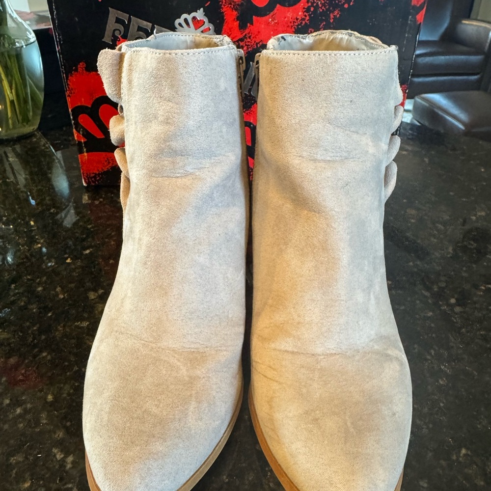 Felicitous Women's Beige Ankle Booties - Picture 2 of 11